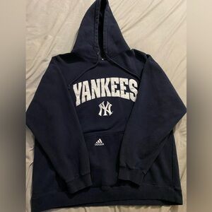 vintage adidas new york yankees navy hoodie
